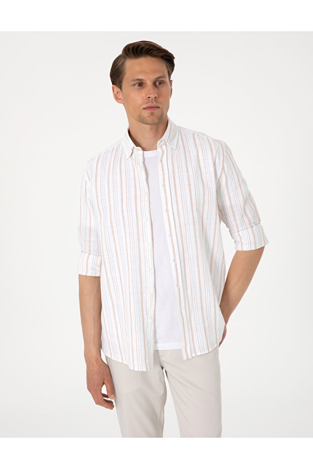 Pink Regular Fit Long Sleeve Shirt 50301561-Vr186