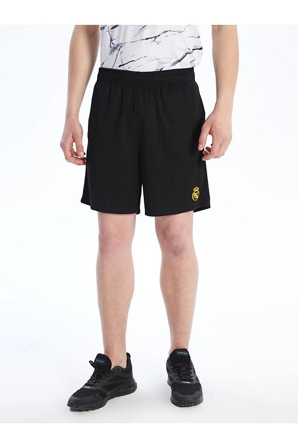XSIDE ACTIVE Siyah Standart Kalıp Real Madrid Baskılı Erkek Taraftar Şort - 2
