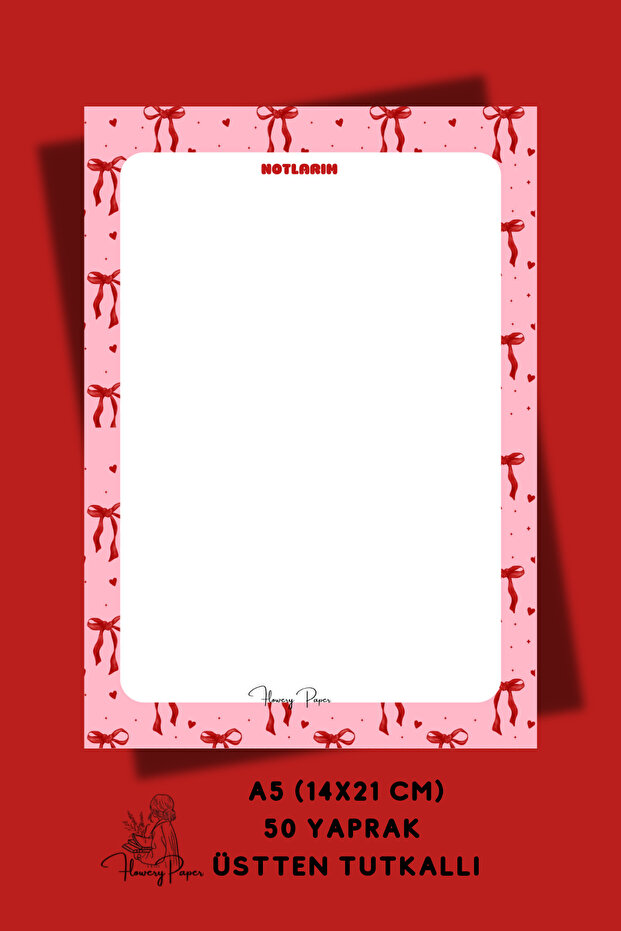 Kurdele Notepad A5 - Memopad, Bloknot, Defter, Not Kağıdı,okul Defteri - 2