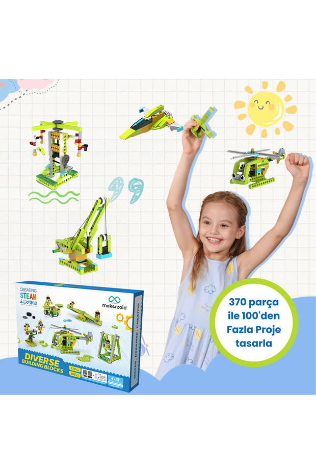Diverse Building Blocks 370 Parça 100+ Model - 7