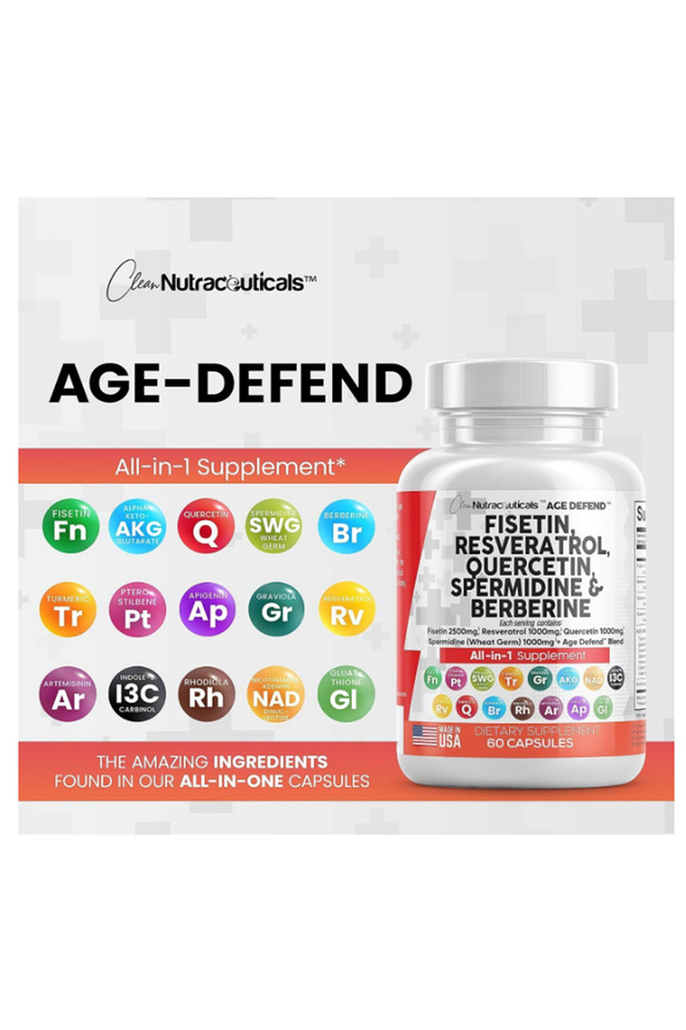 Fisetin Quercetin Resveratrol with Spermidine Wheat Germ Extract - Berberine, - 8