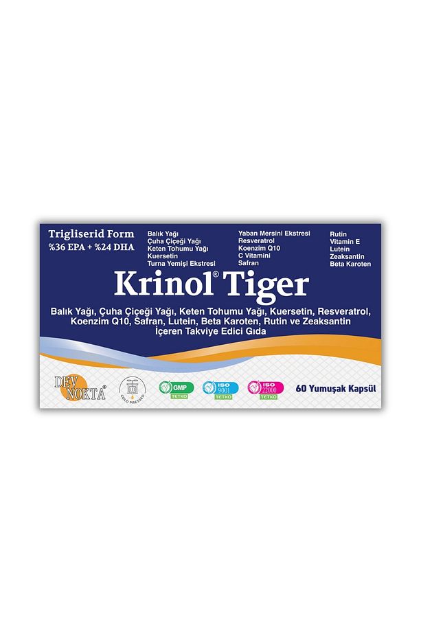 Tiger - Kuersetin, Resveratrol, Koenzim Q10, Safran, Lutein, Beta Karoten ve Rutin - 1 Kutu - 1