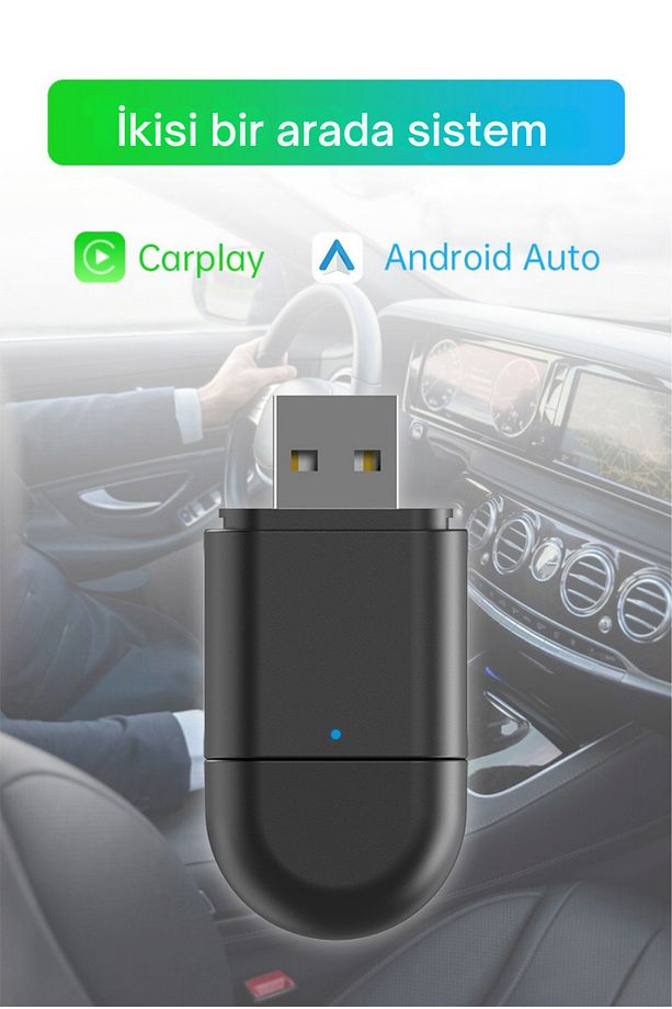 Mini Carplay 2in1 Araç Kiti Wireless/kablosuz Carplay Ve Android Araç Adaptörü Type-c Usb'li - 5