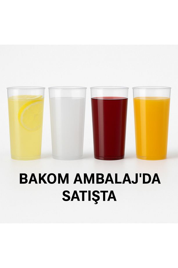 Sert Plastik Kokteyl Parti - Limonata Içecek Bardağı 175 Cc - 10 Adet Kristal Mika Bardak - 3