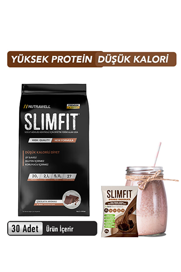 Slimfit 2 Paket - Öğün Yerine Geçen Shake Öğün Tozu 60 Servis - 5