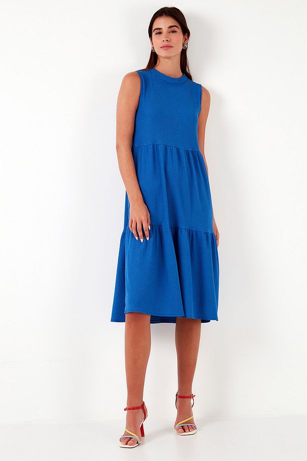 Regular Fit Kolsuz Midi Elbise ELBİSE 5869008 - 5