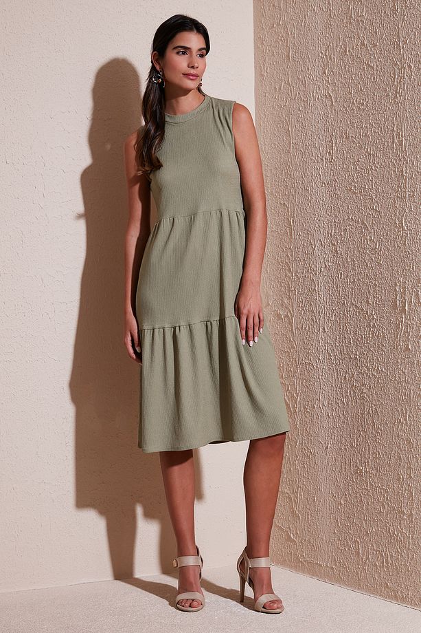 Regular Fit Kolsuz Midi Elbise ELBİSE 5869008 - 2