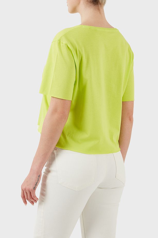 Ss Cn Logo Pamuklu Cropped Fit T Shirt E02I01JA914 CROP E02I01 JA914 G8BU - 2