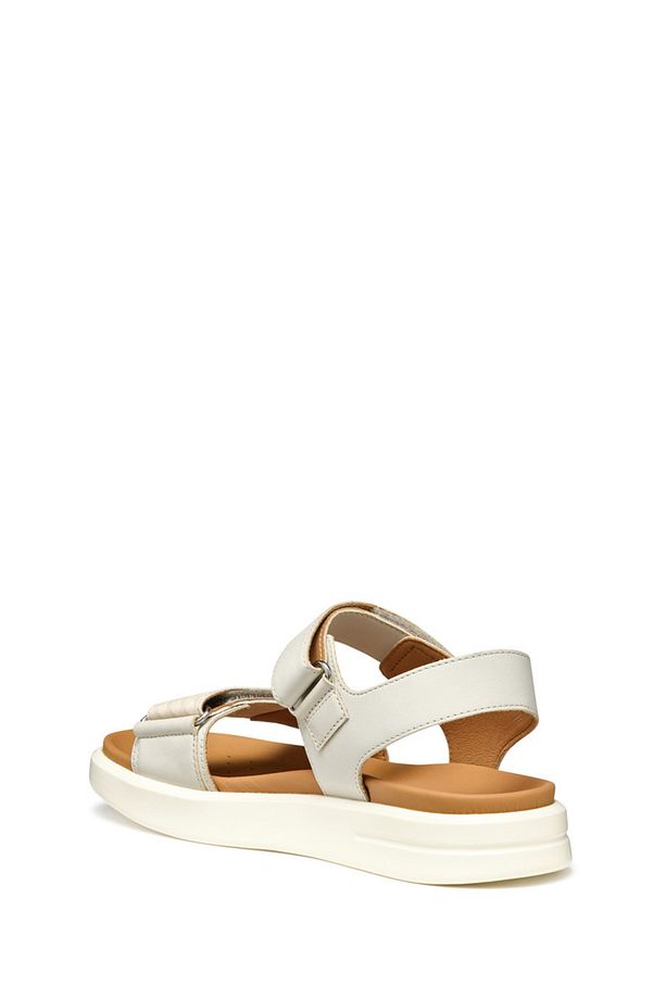 Kadın Krem D Xand 2S E - Smo. Lea + Pear Bantlı Deri Sandalet D45PAE04304C5322 - 2