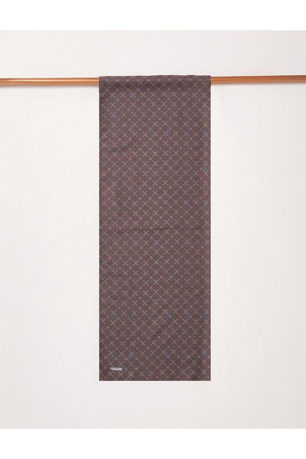 Monogram Desenli Şal Acı Kahve - 1