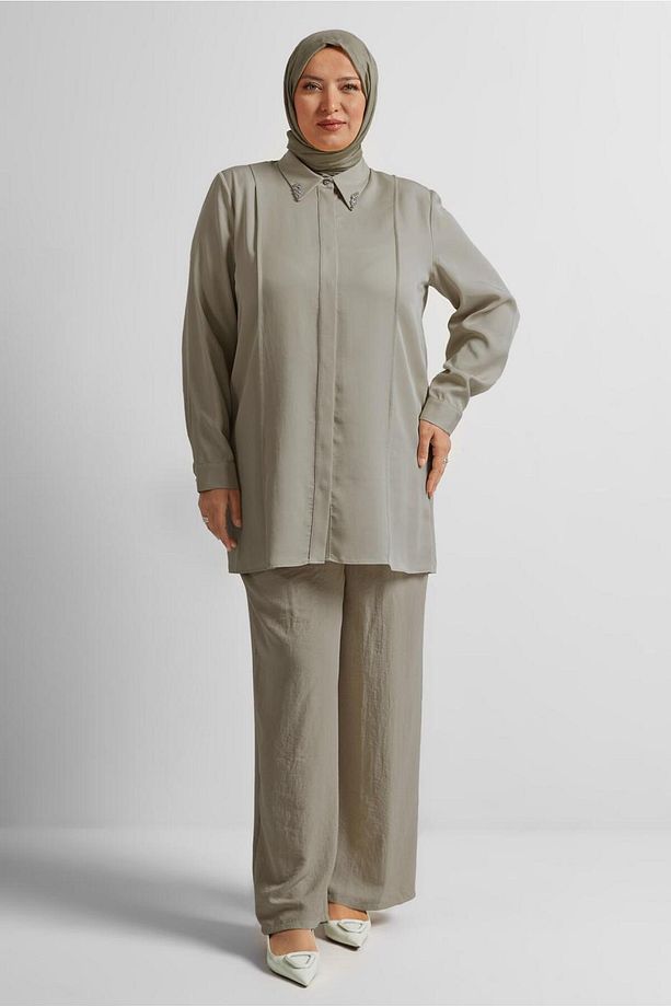 GENİŞ PAÇA BÜYÜK BEDEN PANTOLON 70861 - 4