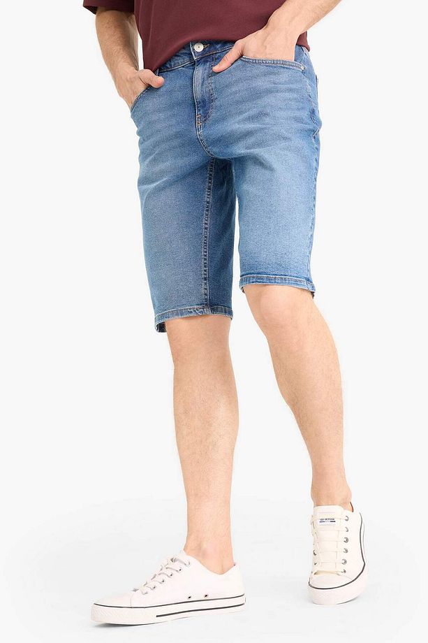 Regular Fit Jean Bermuda Şort E5983AX25SM - 5