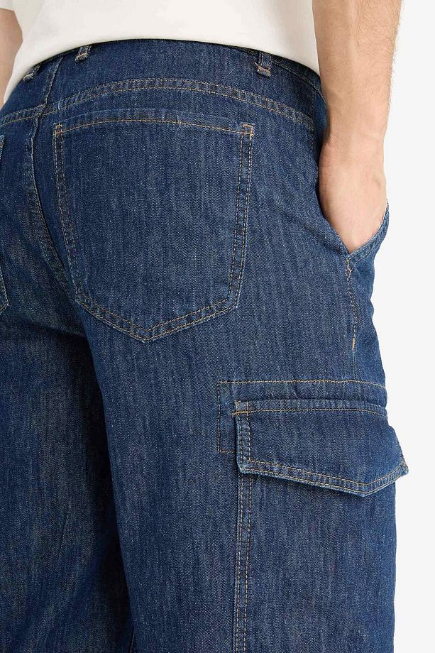 %100 Pamuk Hafif Kumaş Regular Fit Jean Uzun Bermuda Şort F4222ax25sm - 7