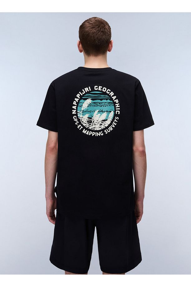 NP0A4ILX9411-S-VIGNONI BACK SS Siyah Relaxed Erkek T-Shirt - 2
