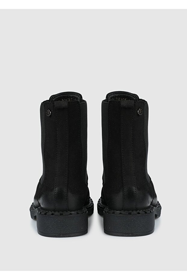 Siyah Deri Kadın Bot - 4