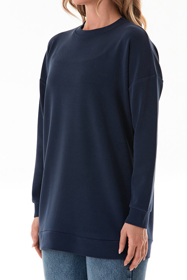 Basic Bisiklet Yaka Modal Tunik - 7