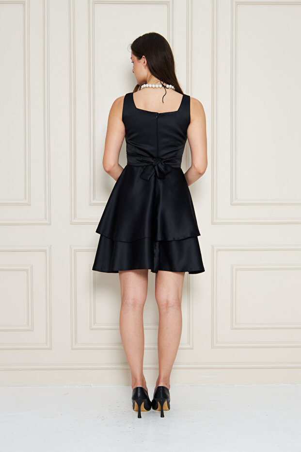 ANGEL SIFIR KOL MİNİ ELBİSE - 6