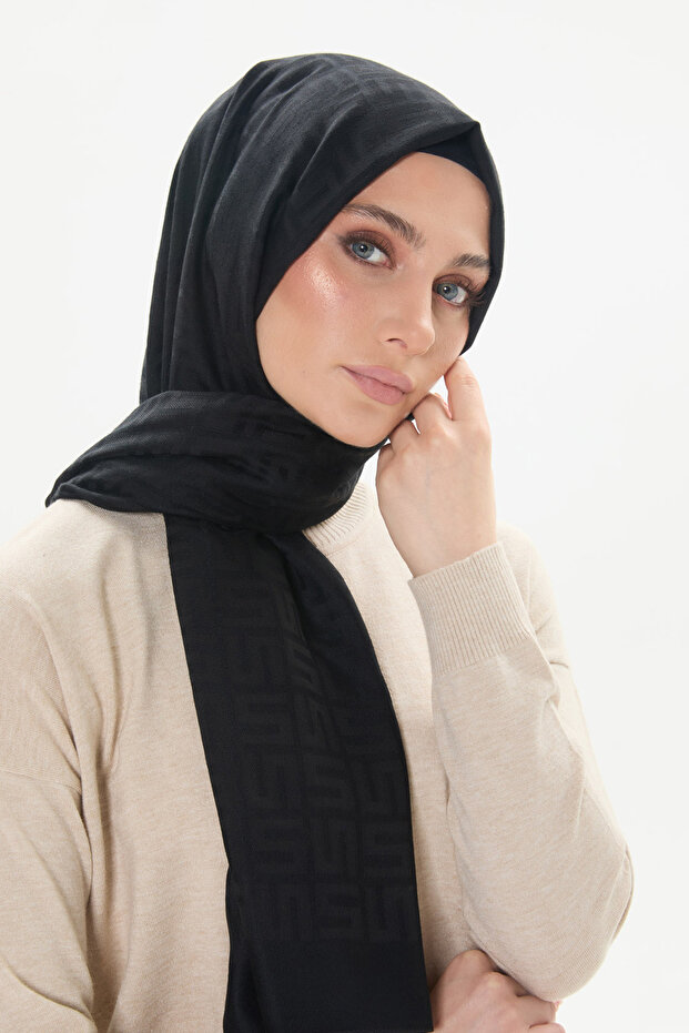 Dört S Logolu Yün Şal - 5