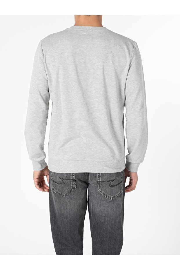 Regular Fit Erkek Gri Sweatshirt - 2