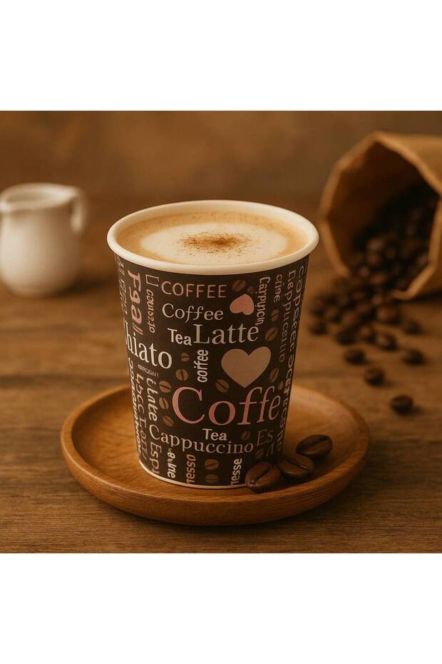 Karton Bardak Cafe Baskılı 500 Adet - 4