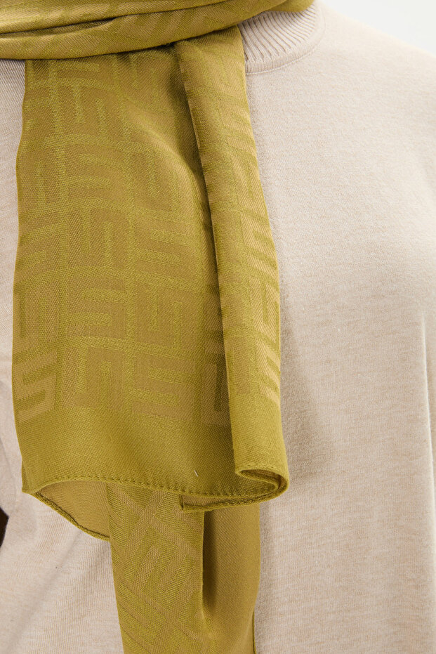 Dört S Logolu Yün Şal - 5