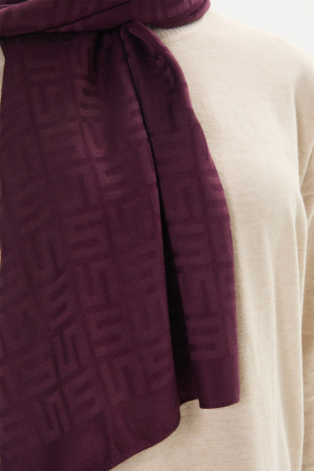 Dört S Logolu Yün Şal - 5