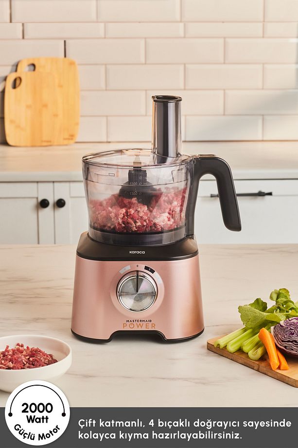 Mastermaid Power Multifunctional 10 In 1 Rosegold Mutfak Robotu, Blender Seti 2000w - 8