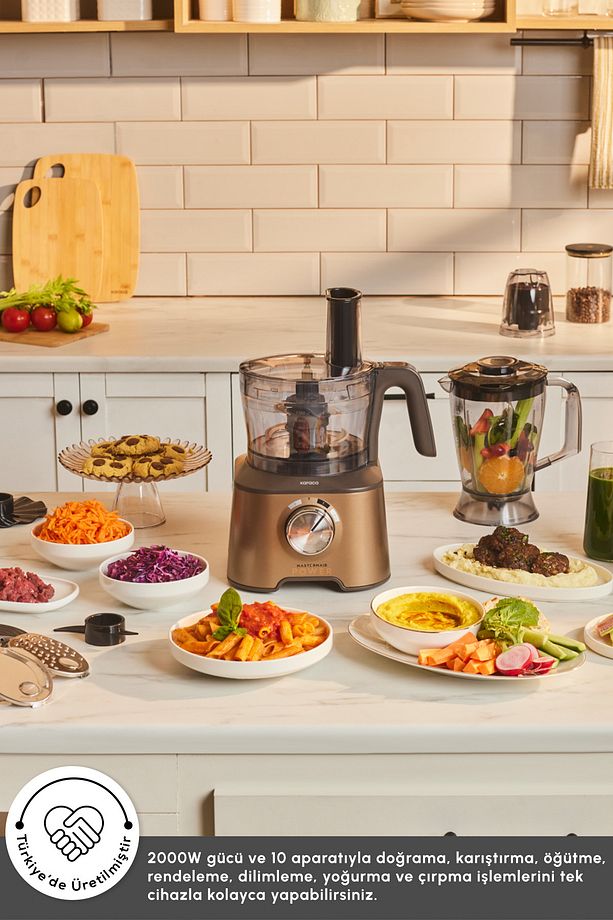 Mastermaid Power Multifunctional 10 in 1 Walnut Brown Mutfak Robotu 2000W - 3