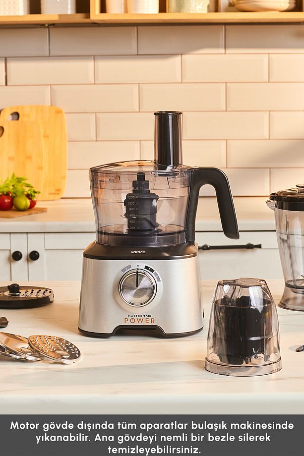 Mastermaid Power 10 in 1 Mutfak Robotu Silver Blender Seti 2000w - 8