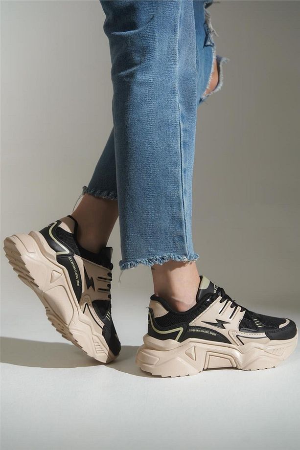 Bağcıklı Yüksek Taban Kadın Sneaker - 3