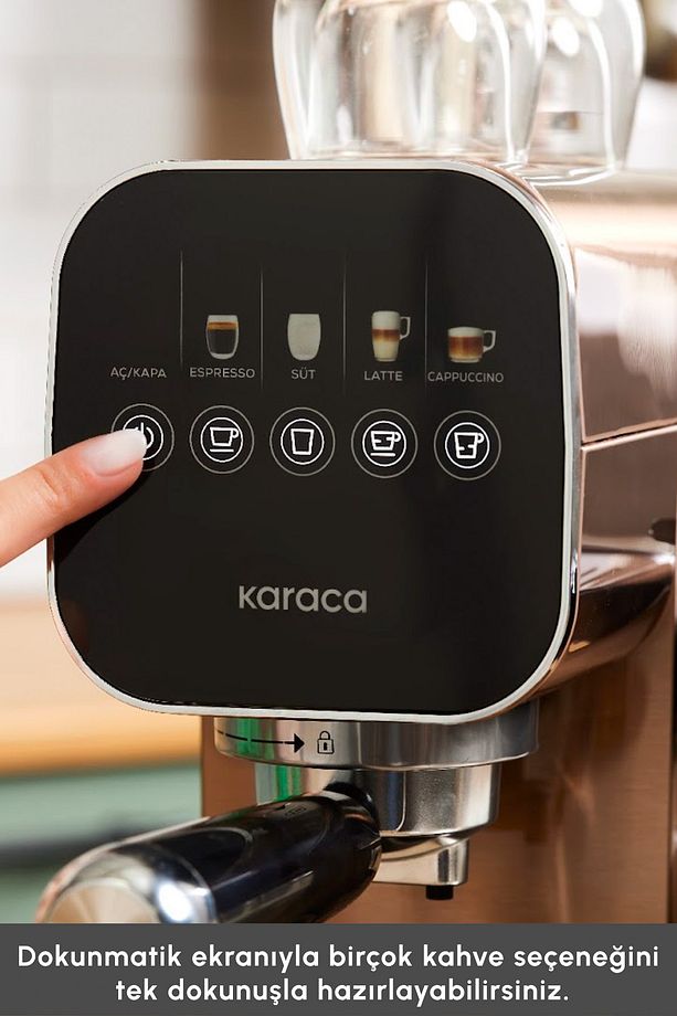 Mycaffee Barista S20 Entegre Süt Hazneli Otomatik Espresso ve Latte Makinesi Amber - 6