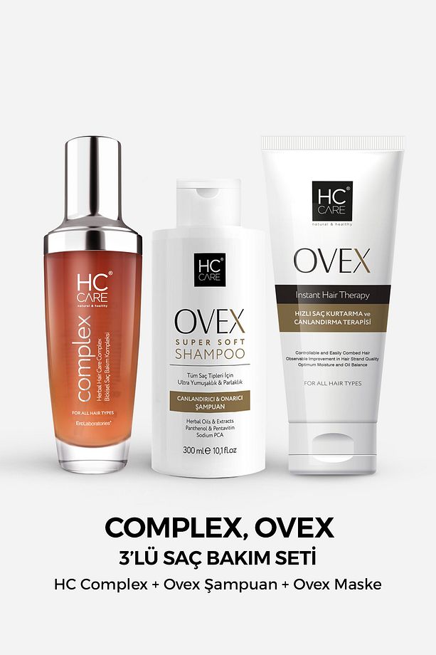 HC Complex, Ovex Şampuan, Ovex Maske 3'lü Saç Bakım Seti - 1