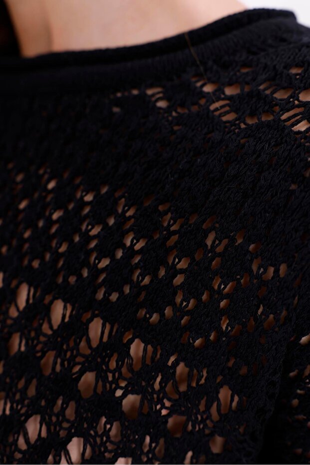 Ajurlu Triko Kadın Bluz - 7