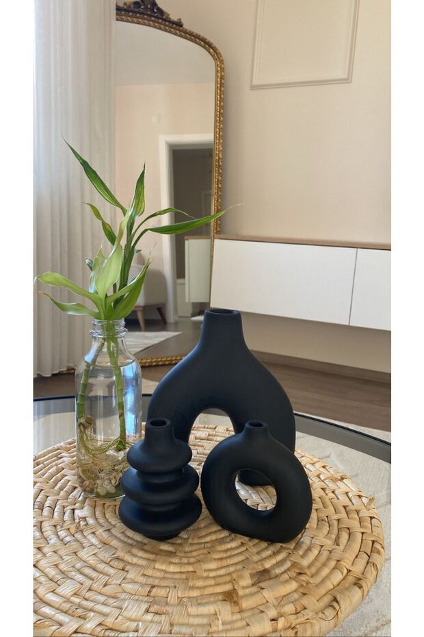 3’lü Set Iskandinav Dekoratif Vazo,minimal Iskandinav,bohem Vazo - 1
