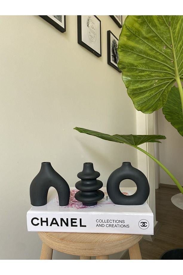 10 Cm Minimal Vazo Set 3'lü Bohem Biblo Minyatür Dekoratif Vazo - 2