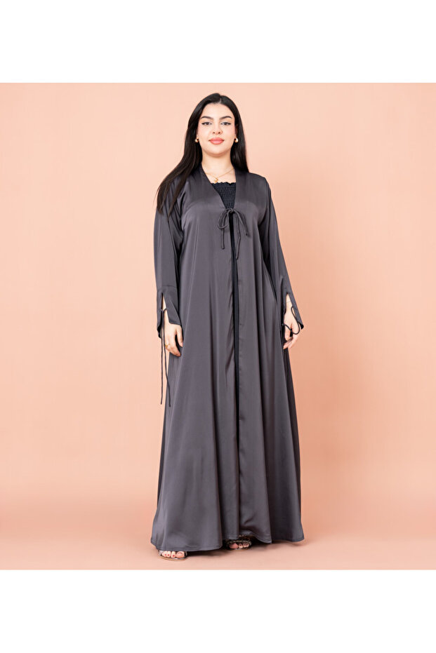 عباية مفتوحة برباط أمامي - 1