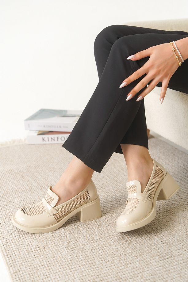 İNT 7222 FİLELİ KALIN TOPUKLU LOAFER - 1