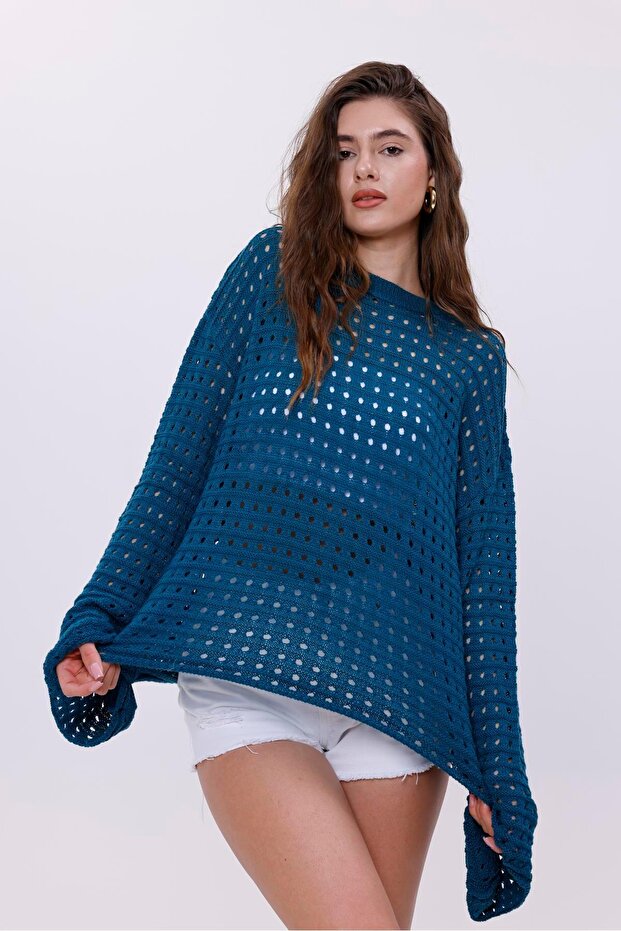 Ajurlu Triko Kadın Bluz - 3