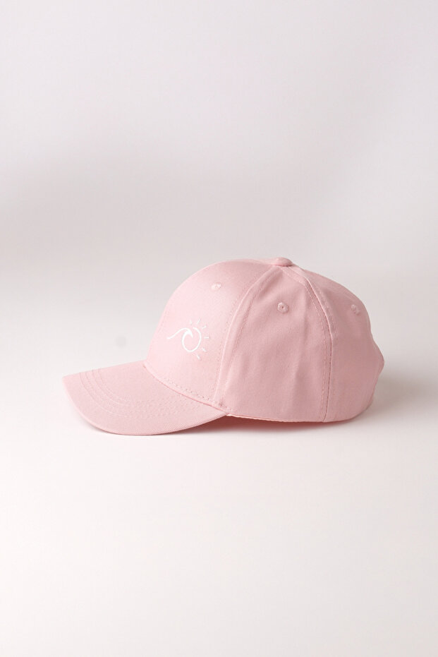 Logolu İşlemeli Pembe Şapka - 2