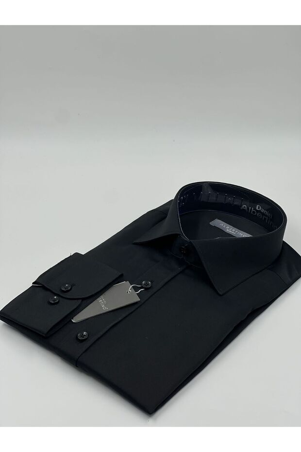 Italian Style Slim Fit Men's Stand Collar Shirt