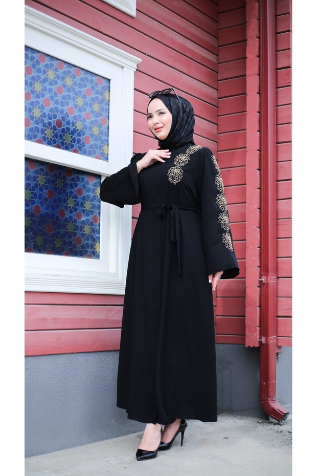 BONCUK İŞLEMELİ FERACE - 8