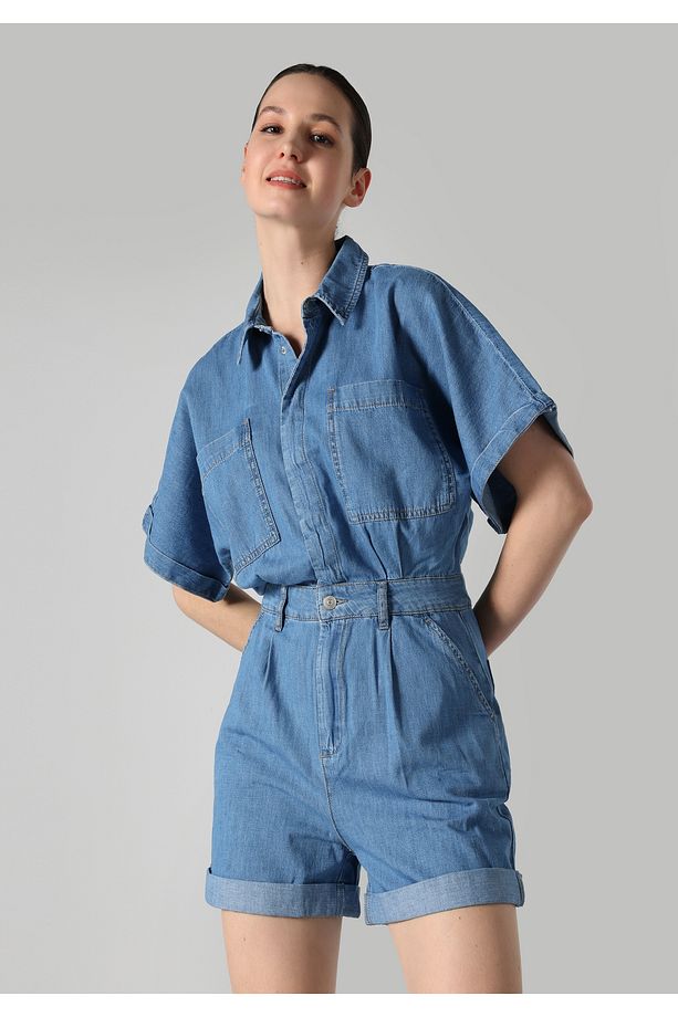 Regular Fit Denim Kadın Şort - 5