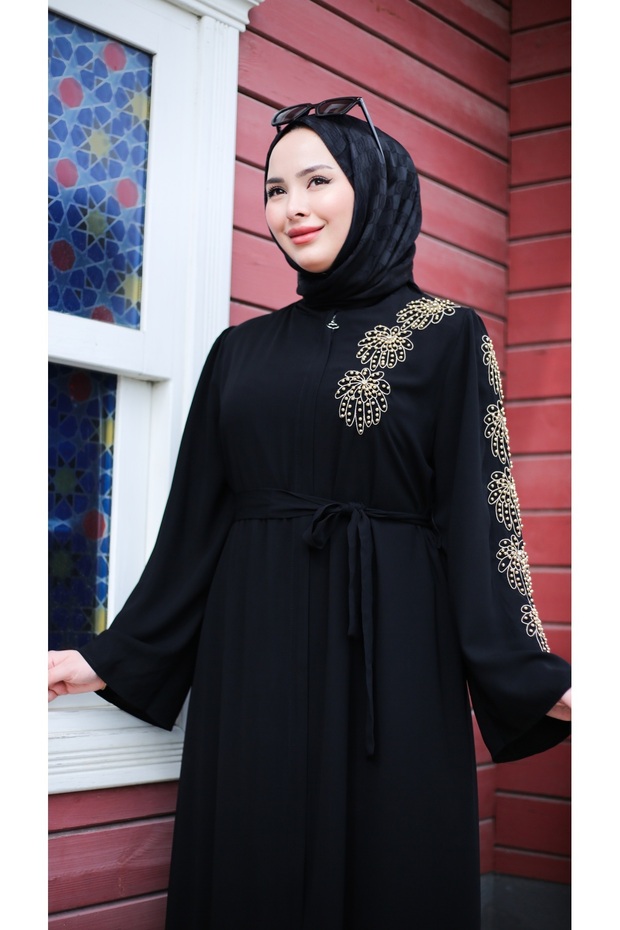 BONCUK İŞLEMELİ FERACE - 7