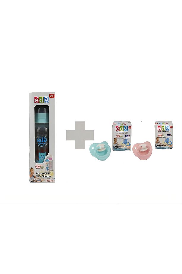 250 ml Biberon Ve 2 Adet No:3 Damaklı Emzik Ekonomik Paket - 1