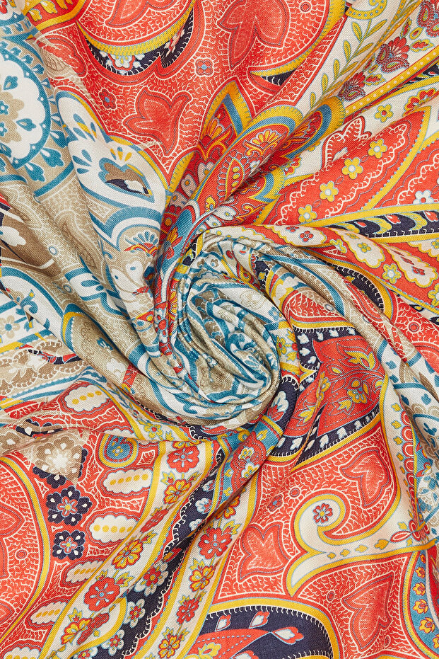 AT FİGÜRLÜ İPEK EŞARP - 3