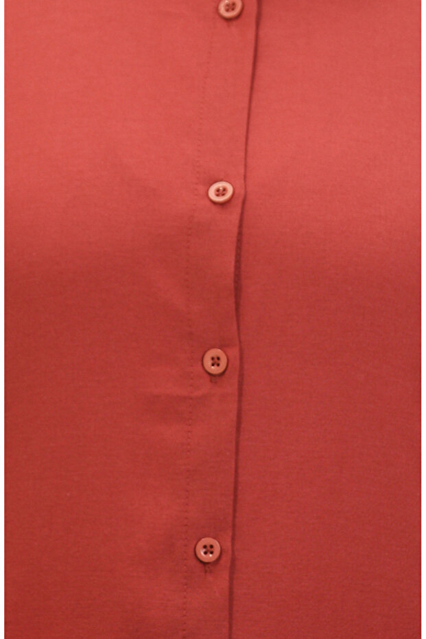 6111-03 موديل تونيك بأزرار على شكل صدفة البصل الداكن - 4