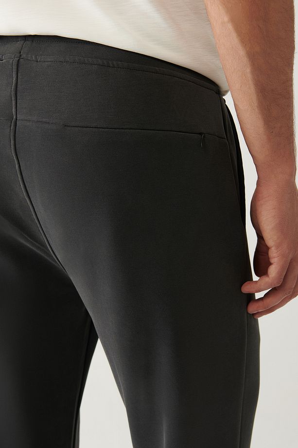 Erkek Antrasit Soft Touch Nervürlü Eşofman Altı A41y3400 - 7