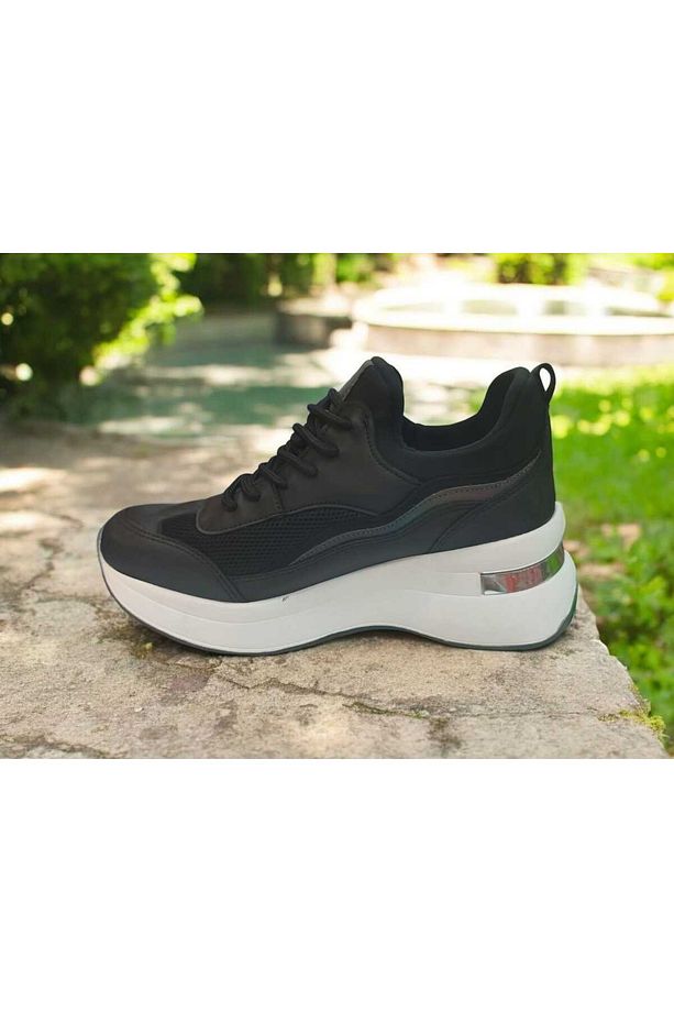 KADIN ORTOPEDİK DOLGU TABANLI ANORAK ANATOMİK TABAN SNEAKER - 2