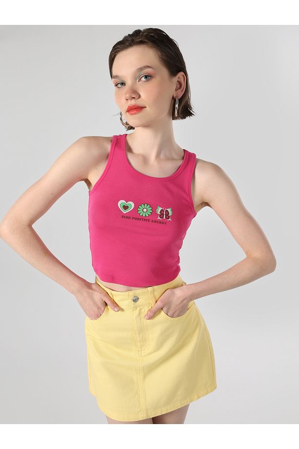 Regular Fit Kadın Pembe Atlet - 4