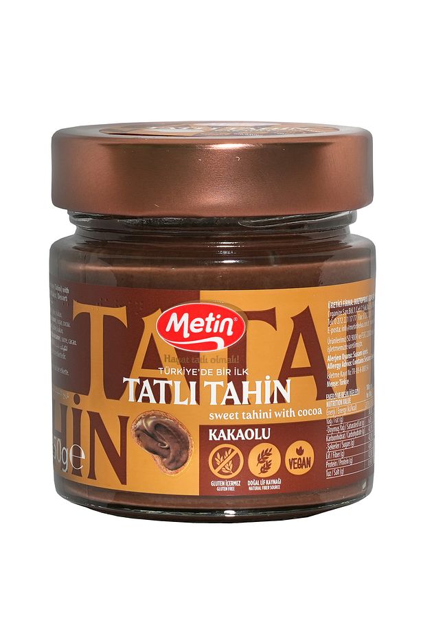 Tatlı Tahin Kakaolu - Glutensiz ve Vegan Sürülebilir Tahin - 1